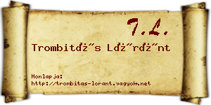 Trombitás Lóránt névjegykártya